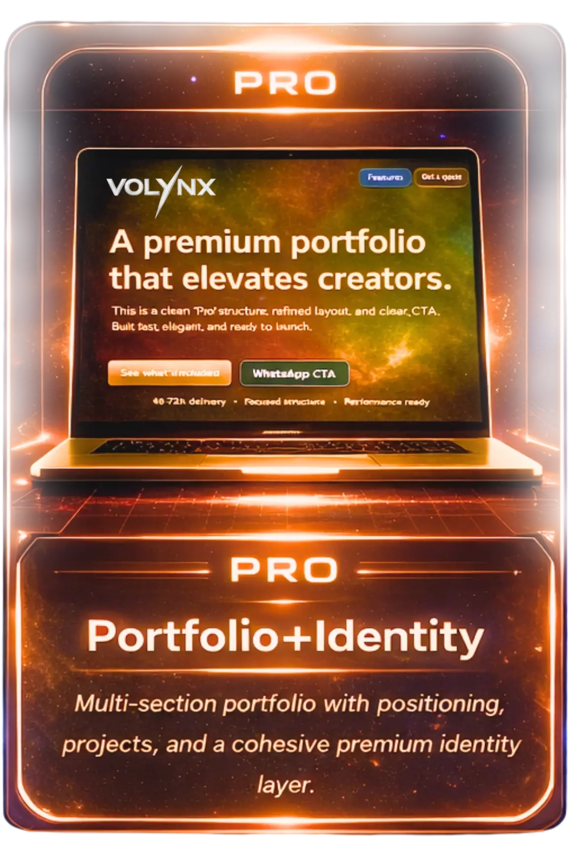 Portfolio + Identity mockup